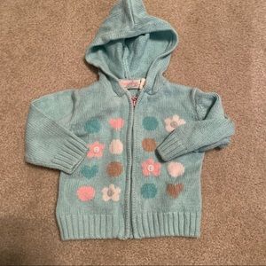Hartstrings zip up hooded sweater size 12 Months